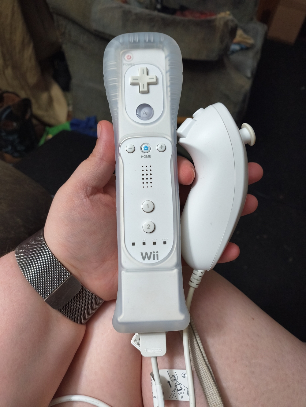 Nintendo Wii RVL-036 Motion Plus Remote Controller Adapter Cover Nanchuk RVL-004